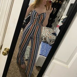 Red white and blue jumpsuit